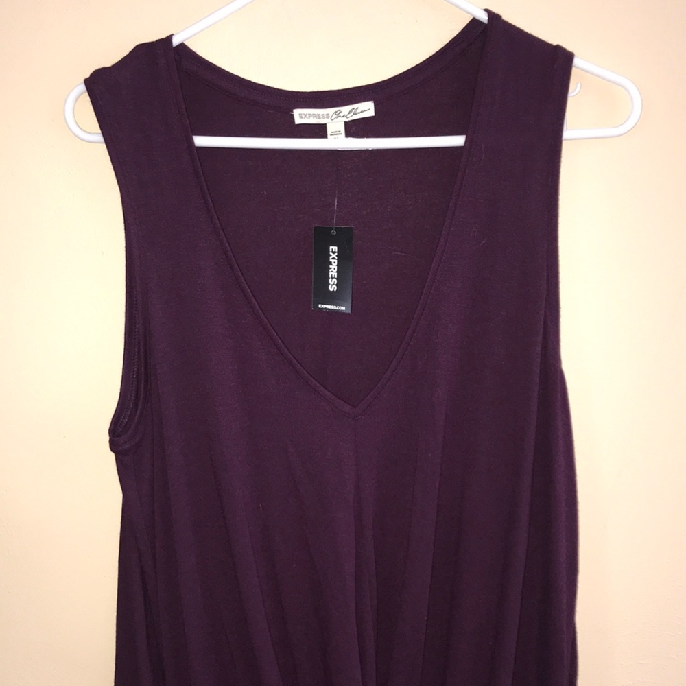 Purple V-Neck Tank